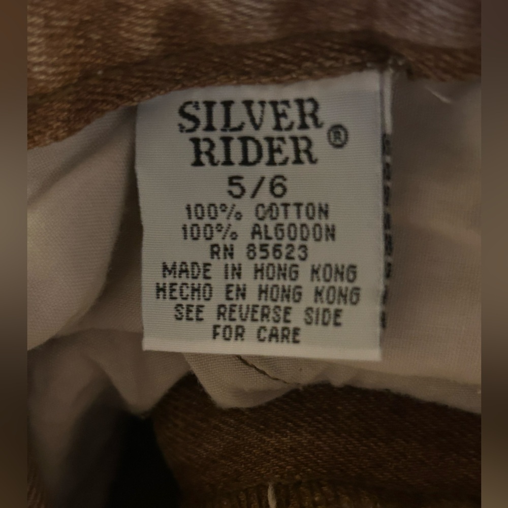 Vintage Silver Rider Denim Jeans Brown Wash New With Tags Size 5/6 - Picture 10 of 10
